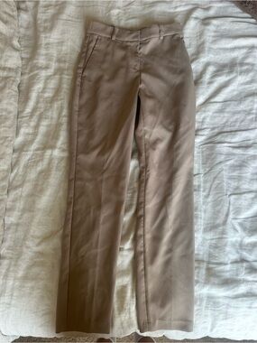 H&M Women's Straight Trousers in Taupe